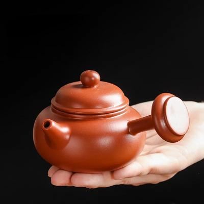 Чайный сервиз Чаочжоу-кунг-фу, горшок ручной работы, полуручная работа, красная глина, горшок с фиолетовым песком, небольшая емкость, шариковое отверстие, фильтрованный чай Мак