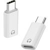 AreMe USB C на Lightning Аудиоадаптер для наушников, 2 шт. USB C Male на Lightning Female Конвертер для наушников, Поддержка управления на проводе