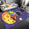 Cute astronaut fishing stars on the moon rug Suitable for use as an anti-slip game mat for living room and bedroom sofas