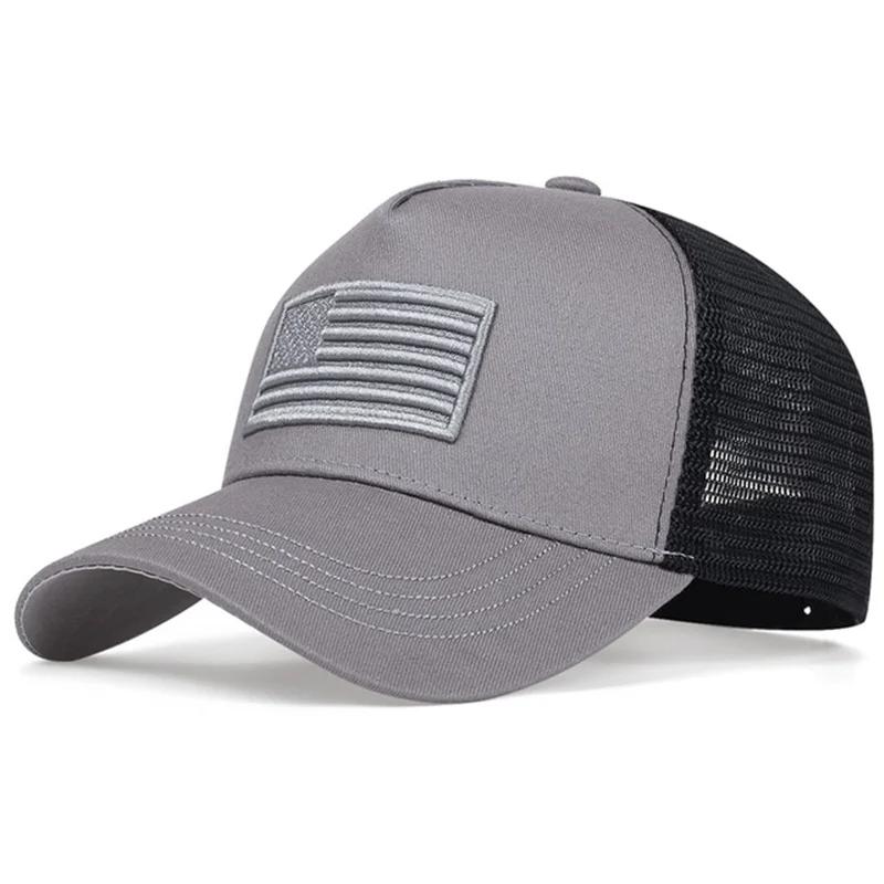 Unisex USA Flag Mesh Baseball Cap Summer Breathable Hat Men Women Tactical Hats Unisex Hip Hop Caps Outdoor Sport Trucker Hats