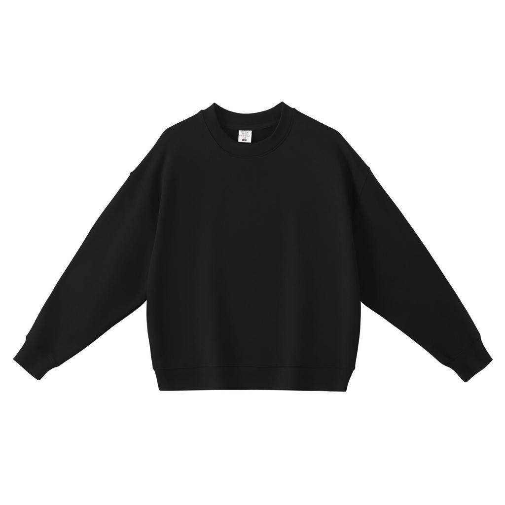 Мужской свитер с круглым вырезом, плотность 350 г/м²: Осенний базовый однотонный пуловер свободного кроя