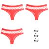 TERMEZY 3Pcs/Set Hollow Out G-String Seamless Sexy Panties Women  Elasticity Underwear Temptation Middle-waist Panty