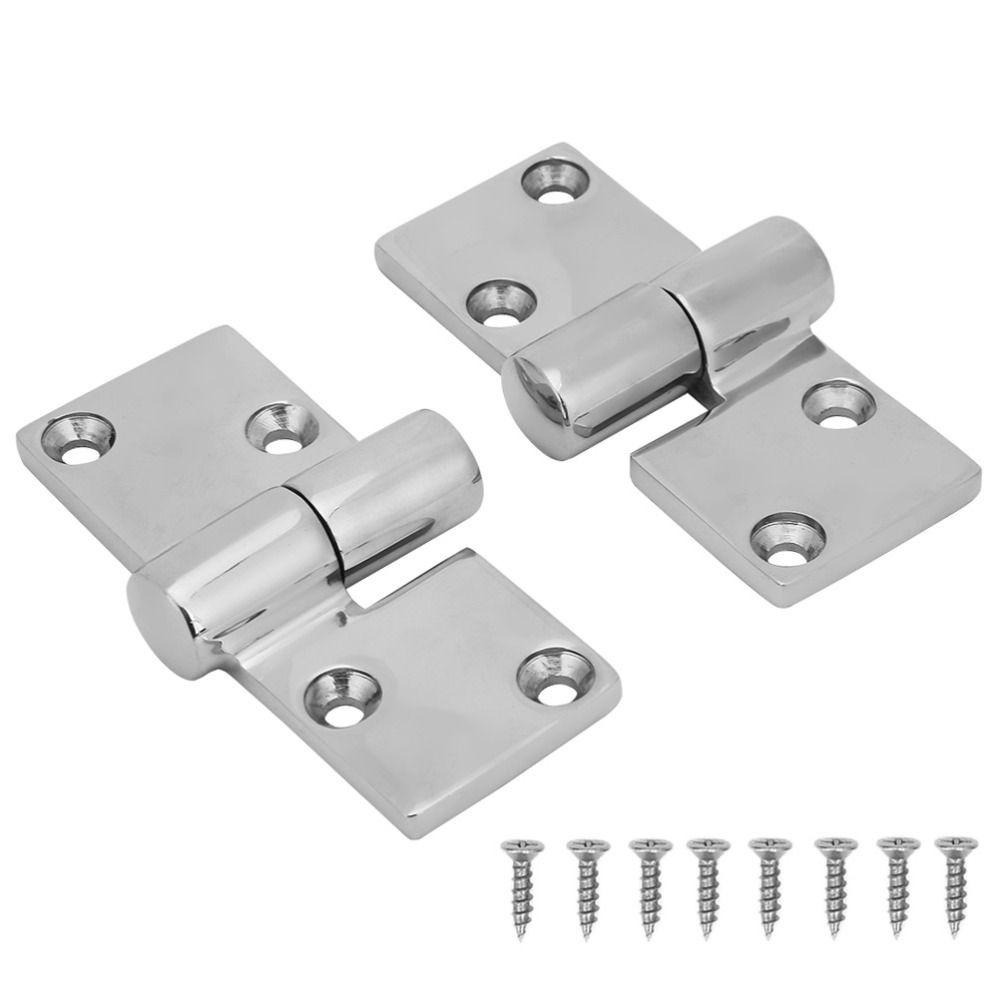 2PCS 316 Stainless Steel Take-Apart Boat Hinge 3.5 inch x 1.5 inch / 90mm x 38mm with Screws Lift-Off Hatch Hinge