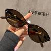 Fashion rice nail nerd sunglasses new sunglasses small frame cat eye UV protection women's sunglasses
