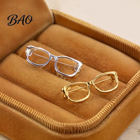 Casual Lapel Pins Alloy Glasses Brooch for Men Women, Eyeglasses Shape Versatile Outfits Accessory Pin, Decorative Suits Shirts Sweaters Collar Pin