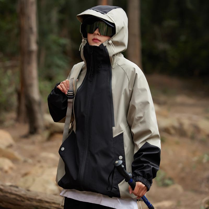 Весенняя новая куртка с капюшоном для пары, повседневная куртка для активного отдыха, модное мужское пальто