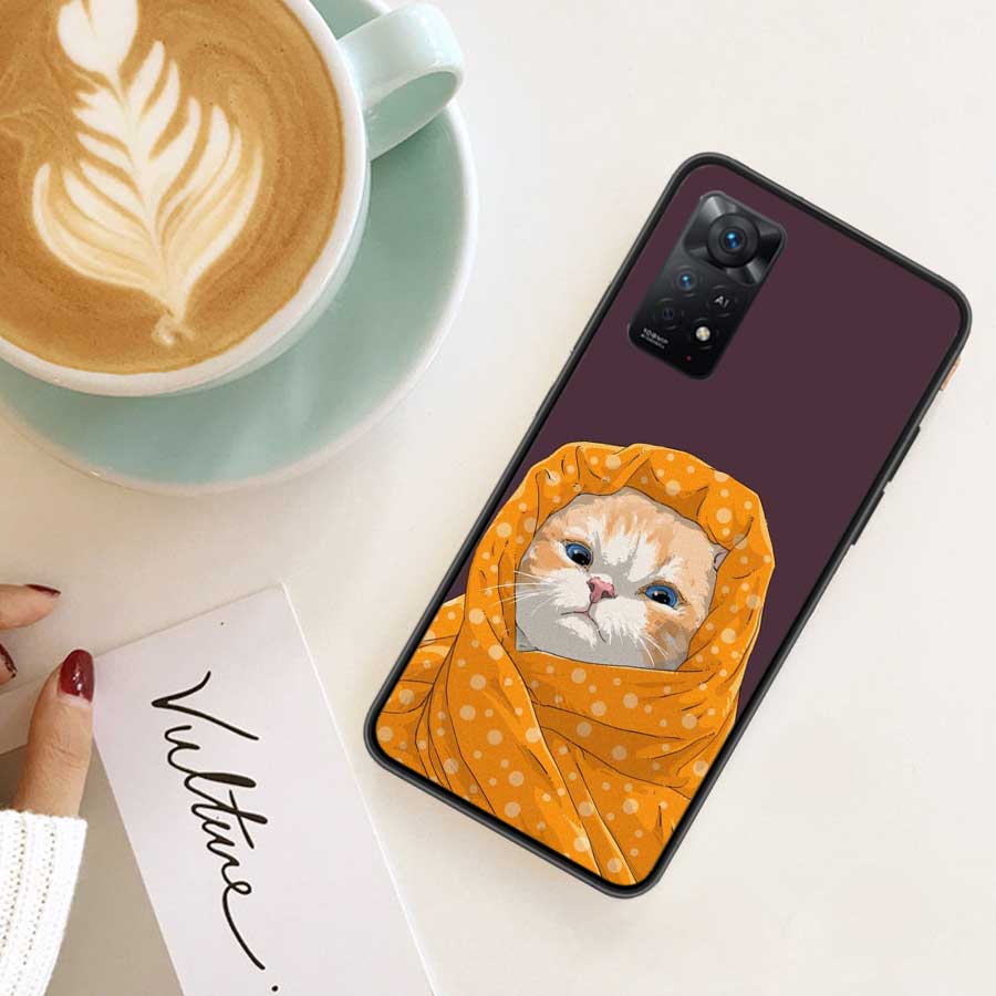 Cartoon Cats Phone Case For Redmi Note 13 Pro 5G Plus 12 12C 10 10A 10C 9 9A 9C 9T 8 8A K60 K70 Pro Xiaomi Cover 7 7A 6 6A Shell