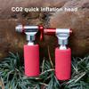 High-Pressure Mini Cycling Bicycle Air Inflator Head Set Insulated Sleeve Guaranteed Red Silver CO2 Pump Alloy Bike Tire Gas
