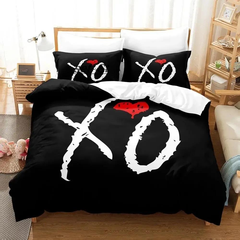 Звездный Певец The Weeknd Комплект Постельного Белья Xo Комплект Постельных Принадлежностей Пододеяльник Комплект Покрывал для Кровати Постельное Белье Односпальный Двуспальный Размер King