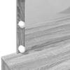 Makeup Table with LED Lighting Gray Sonoma 100 x 40 x 120 cm