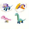 Набор строительных блоков серии «Динозавры» 12 в 1. 12 видов фигур животных. Комбинация больших динозавров. Детские строительные блоки.