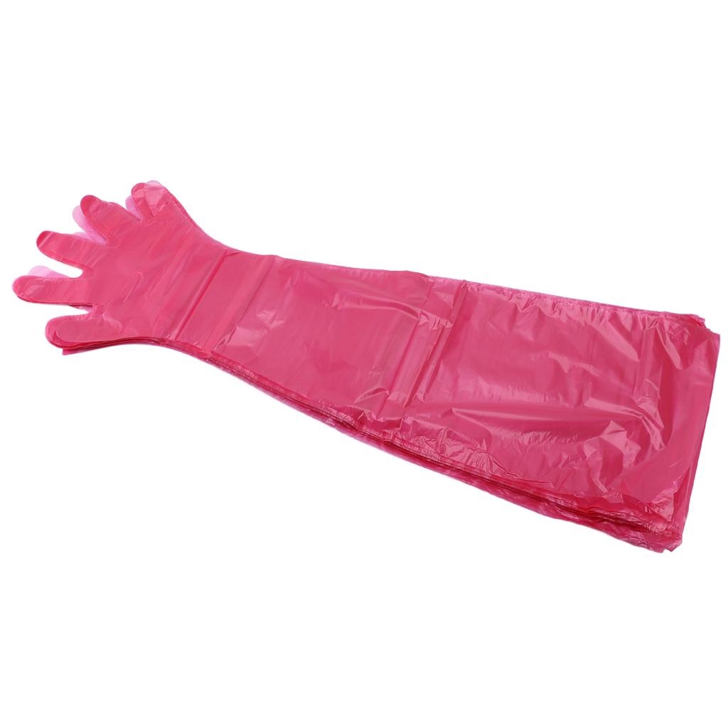 100Pcs Long Arm Disposable Plastic Gloves Safe Reliable Multipurpose Veterinary Long Gloves for
