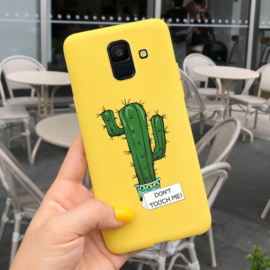 Для Samsung Galaxy A6 2018 Чехол SM-A600F Милый Подсолнух Астронавт Чехол для Телефона Для Samsung A6 Plus 2018 A6Plus A6+ SM-A605F Coque