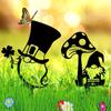 Decor Mushroom Gnomes – Outdoor Metal Garden Ornaments, Stylish Yard Art & Lawn Stakes, Iron Crafts for Elegant Garden
