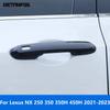 Side Door Handle Cover Trim For Lexus NX 250 350 350H 450H  2022 2023 Carbon Fiber Protector Sticker Accessories Car