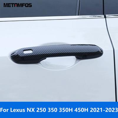 Накладка на ручку боковой двери для Lexus NX 250 350 350H 450H 2022 2023, защитная наклейка из углеродного волокна, аксессуары для автомобиля