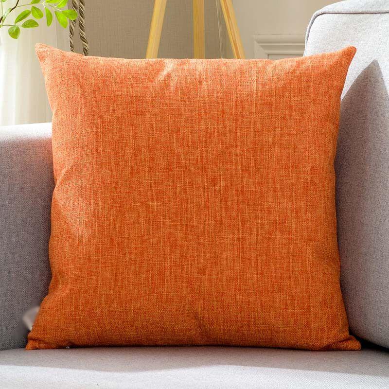 Luxurious Pure Color Cotton Linen Throw Pillow Cover For Home Office Sofa Decor