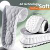 3pair Step on Insole Comfortable Massage Sports High Elastic Shock  Antibacterial Deodorant Sweat   Men Shoes Height Increase