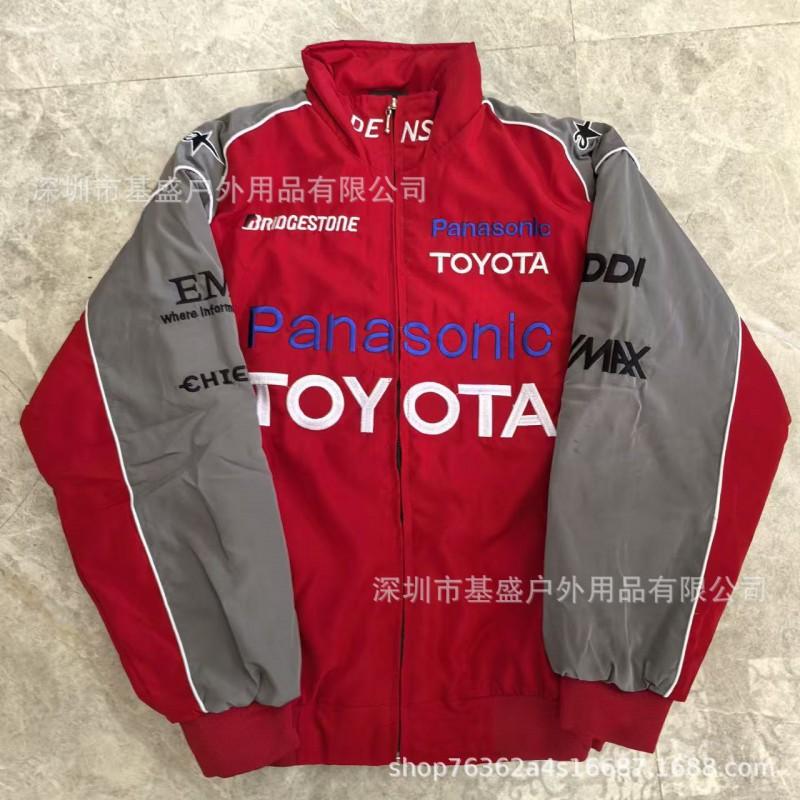 Vintage F1 Racing Embroidered Jacket Cotton Padded Motorcycle Riding Baseball Coat Unisex