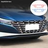 Front Grille Trim Garnish Cover Stickers For Hyundai Elantra CN7  2022 Accessories Gypsophila Car Body Color Plastic