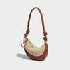 Сумка для пельменей Niche Design Hand Fabrice Bag Holiday Wind Straw Bag Commuter Crescent Crossbody Bag