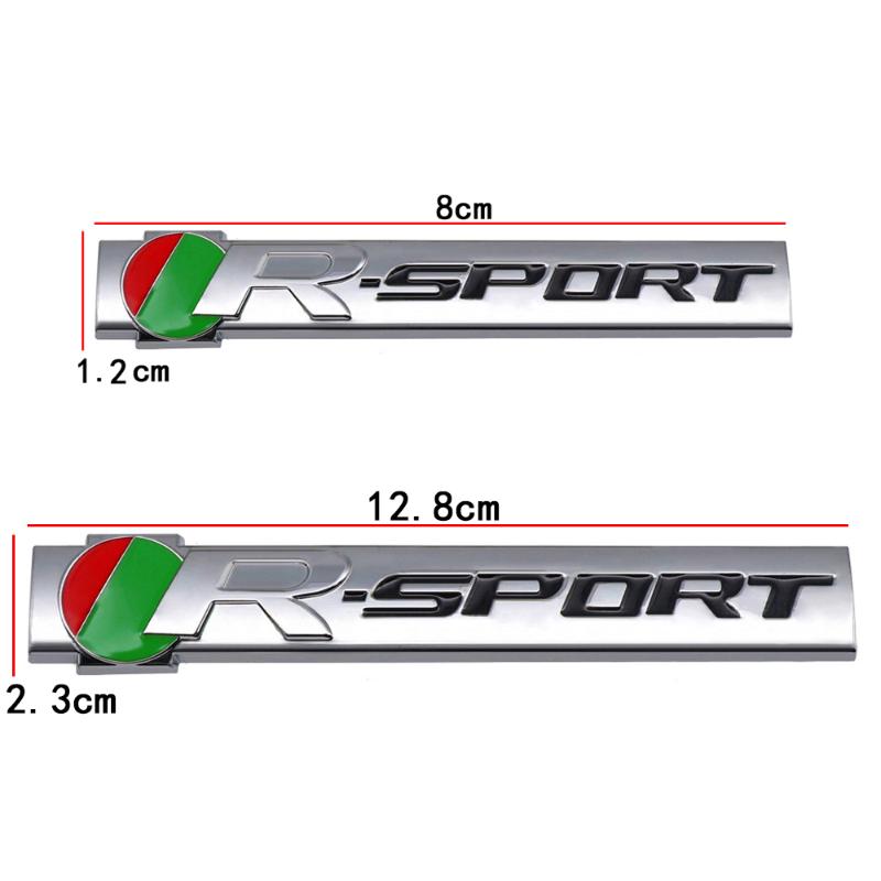 3D Логотип R-sport для автомобиля Эмблема передней решетки Эмблема бокового крыла Значок багажника Наклейка для E-Pace F-Type XE I-Pace XF F-Pace SType XJ XK