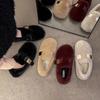 One Pedal Fairy Wind Soft Sole Velvet Outer Wear Fluffy Shoes Female Outer Wear 2025 Autumn and Winter New French Cotton Shoes Tide