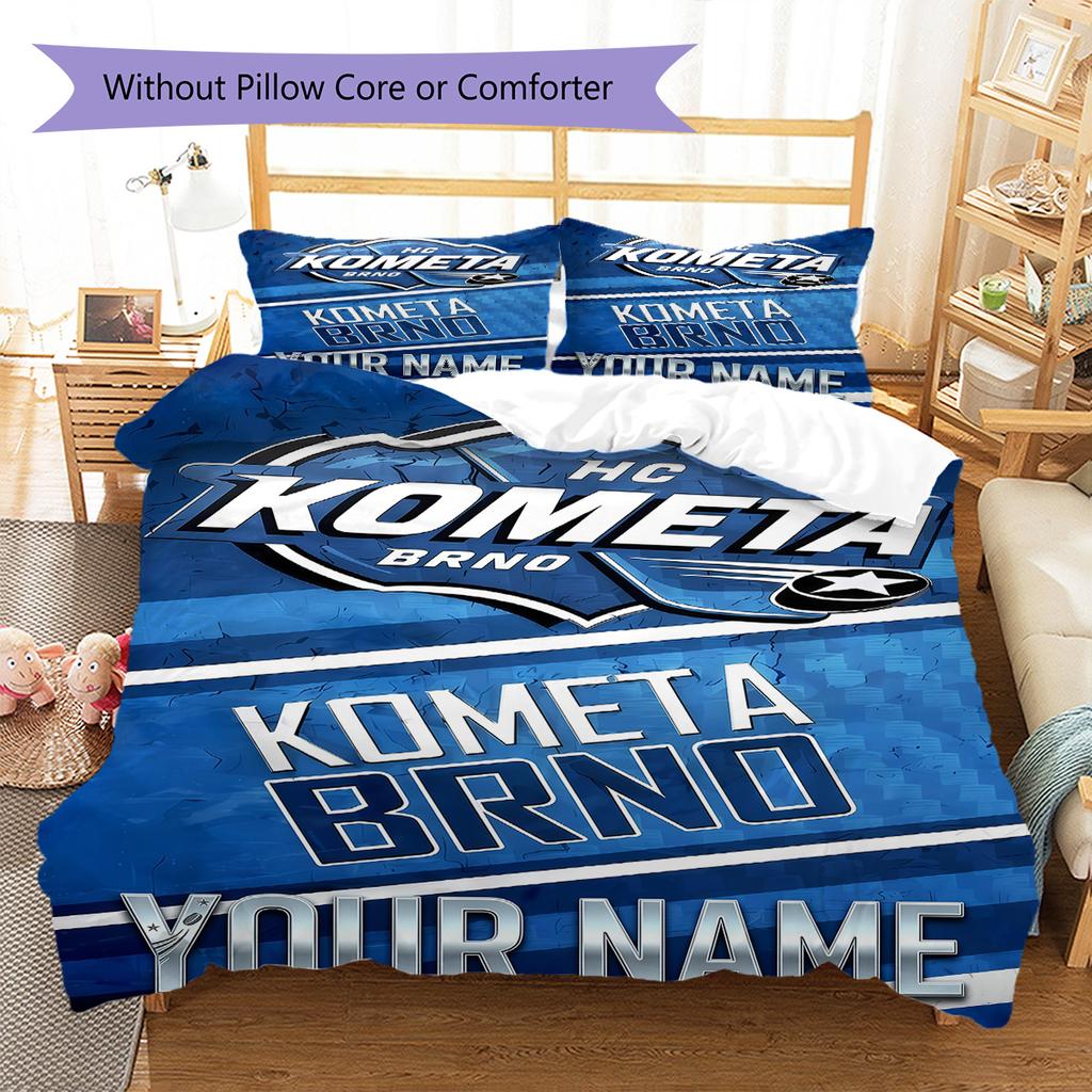 Custom Name HC Kometa Brno Bedding,Quilt Set Quilt Cover Pillowcase Home Birthday Gift(1 * duvet cover + 2 * pillowcase, without core) -HE67