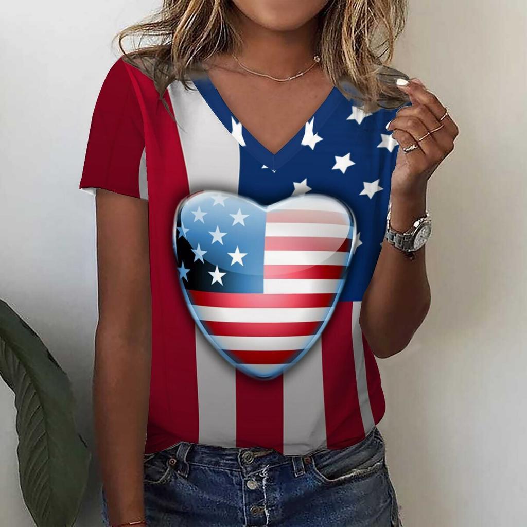 Футболка с 3D-принтом и цветочным принтом в виде тропических листьев, летние женские футболки с V-образным вырезом, топы Y2k, уличная одежда, футболки больших размеров в стиле Харадзюку, женская одежда