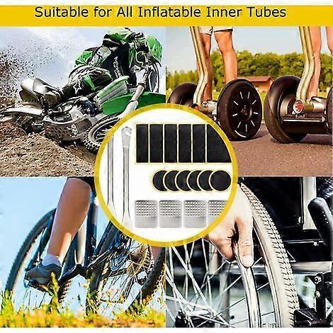 Bike Tire Patch Repair Kit, 18pcs Puncture Repair Kits for Bikes, Bicycle Tire