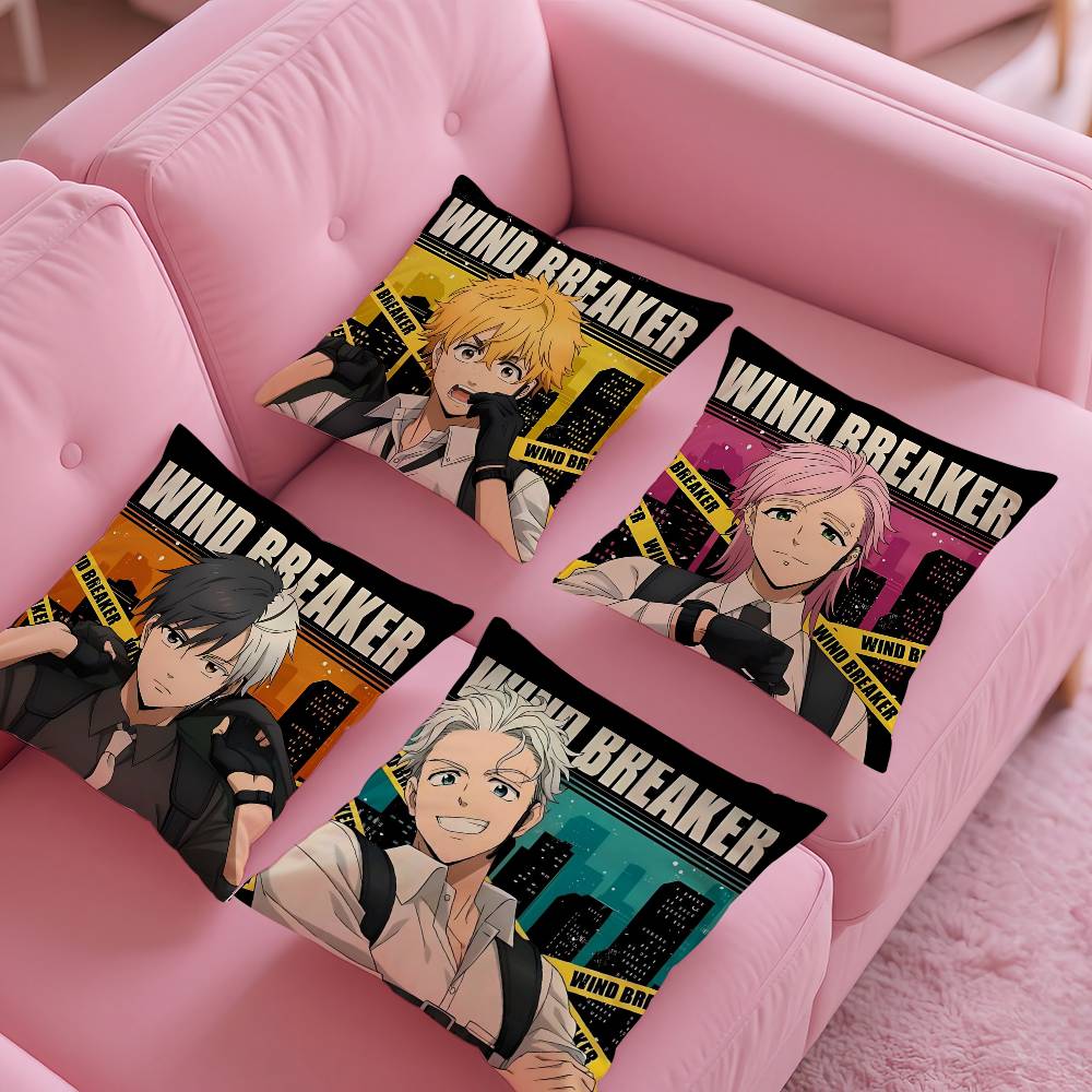 Anime W-WIND BREAKER Pillow Case Pattern Printing Pillowcase Living Room Sofa Cushion Cover Bedroom Room Decor