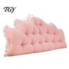 Cushion for Dorm Room Headboard with Ruffle Trim, Pillow, Crown Shape, Bed Decorative Backrest Wedge Support Pillow College Bedroom Decor, Reading