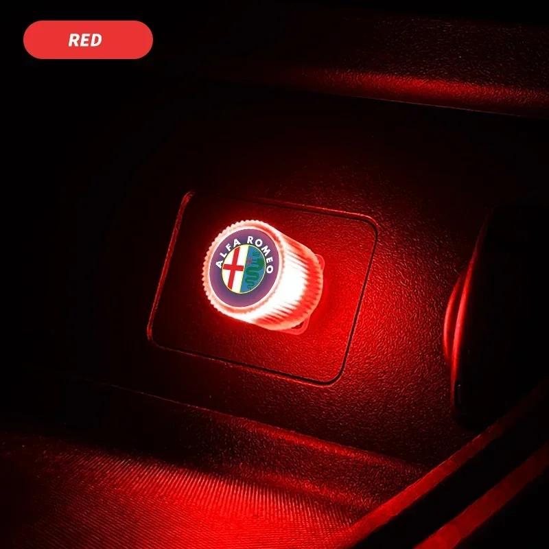 Car Stickers For Alfa Romeo Mini USB LED Car Light Auto Interior Atmosphere Light for Alfa Romeo Spider Giulia Giulietta 147 156