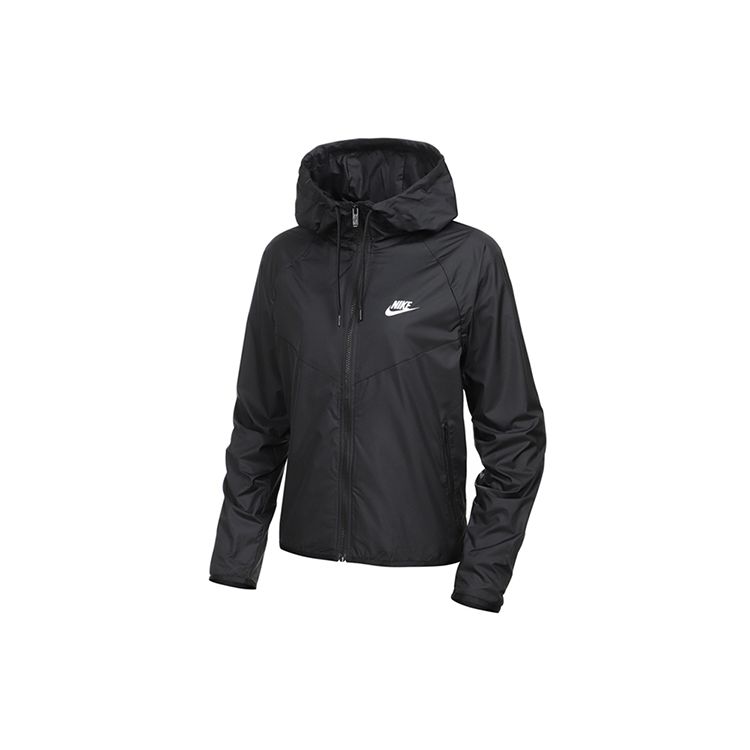 Nike Спортивная повседневная куртка с капюшоном Windrunner Женские куртки Черная BV3939-010