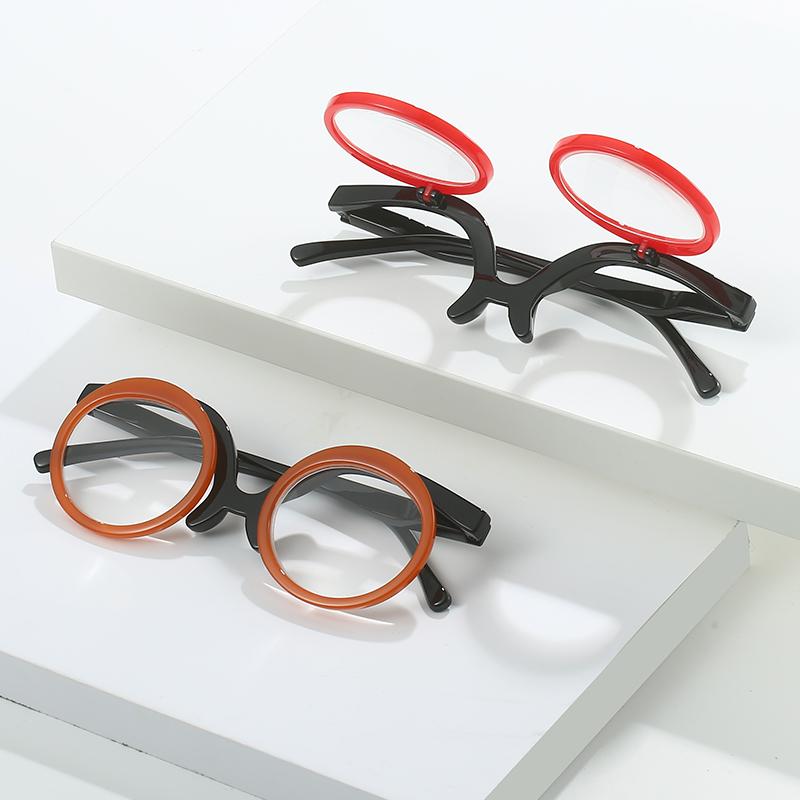 HS2146DOWN 1pc 90 Rotating Lens Make-up Glass Multi-Functional Walking Glasses PC Temples Presbyopia Unisex Reading Glasses