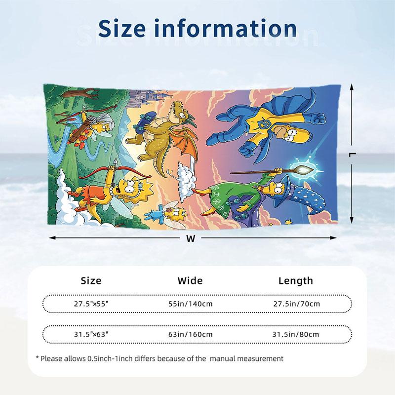 Large Beach Towel Quick Dry Absorbent Towel For Beach IndoorThe Simpsons