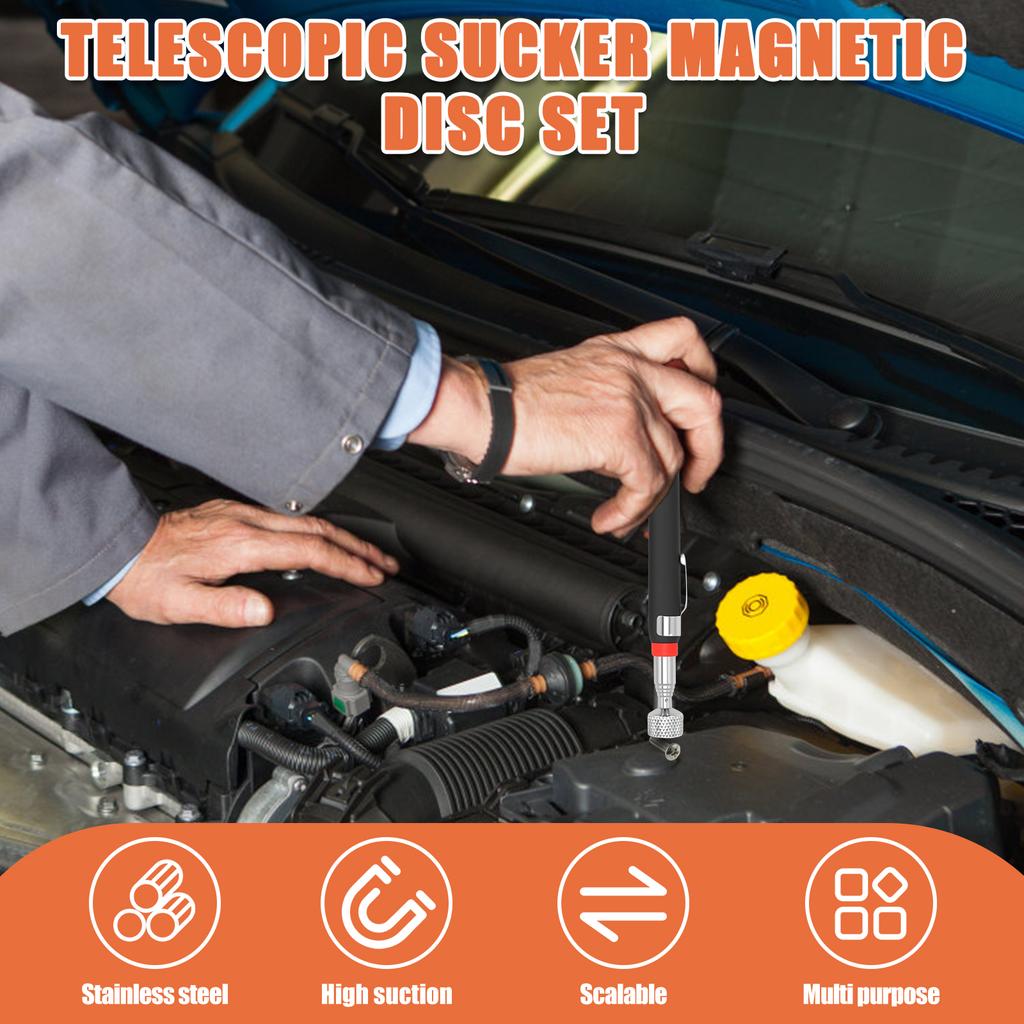 Телескопическая магнитная ручка Выдвижной захватный стержень Палка Портативный магнитный инструмент для захвата для сбора винтов Гайка Болт Металл Schraub