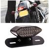 LED Motorcycle Brake Tail Light Turn Signal Lamp Integrated License Plate Bracket Amber Red Light Waterproof Universal (Red Lens)