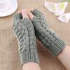 Women Hand Warmer Gloves Fashion Women Girl Winter Warm Knitted Fingerless Soft Gloves Xmas Gift Winter Mitten Arm Twist Pattern Women Gloves ST2221