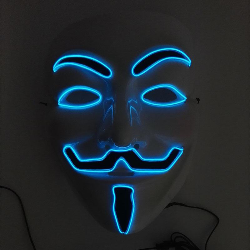 Маска для вечеринки Luminous V for Vendetta — Creative EL Line для ночных мероприятий