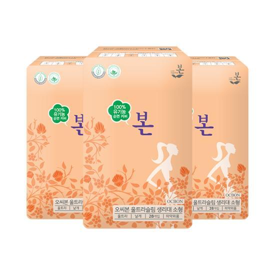 Органические Органические Ультратонкие Крылышки Большая Вместимость 3 Упаковки 3 Типа Выберите 1 (Маленький 28P / Средний 26P / Большой 24P)