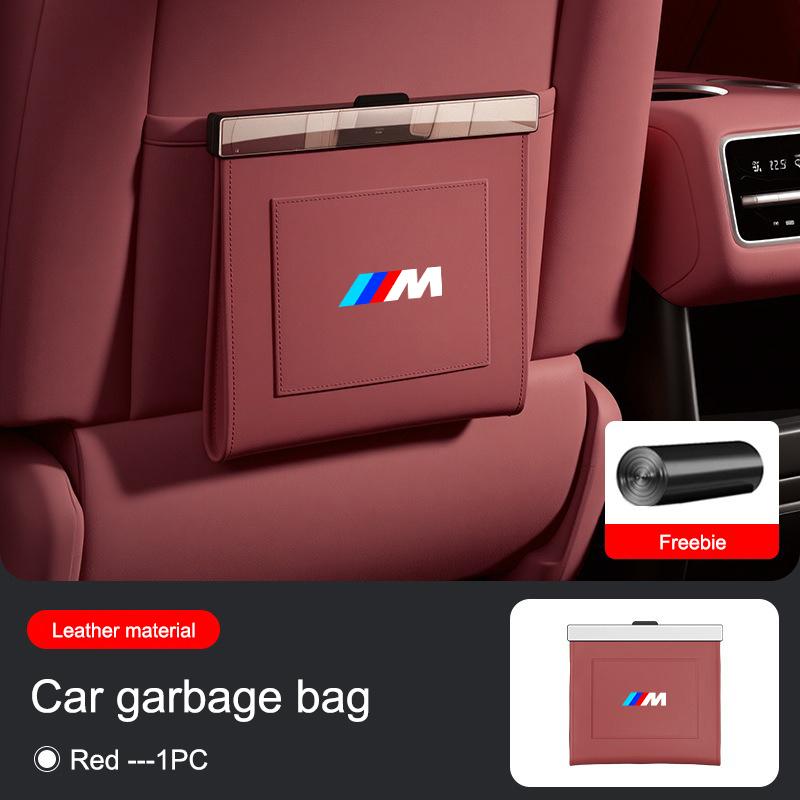 For BMW 5 7 Series G11 G12 G30 G31 G32 I8 I12 I15 G01 G02 G05 Car Seat Back Trash Bag Interior Storage Accessories Keychain