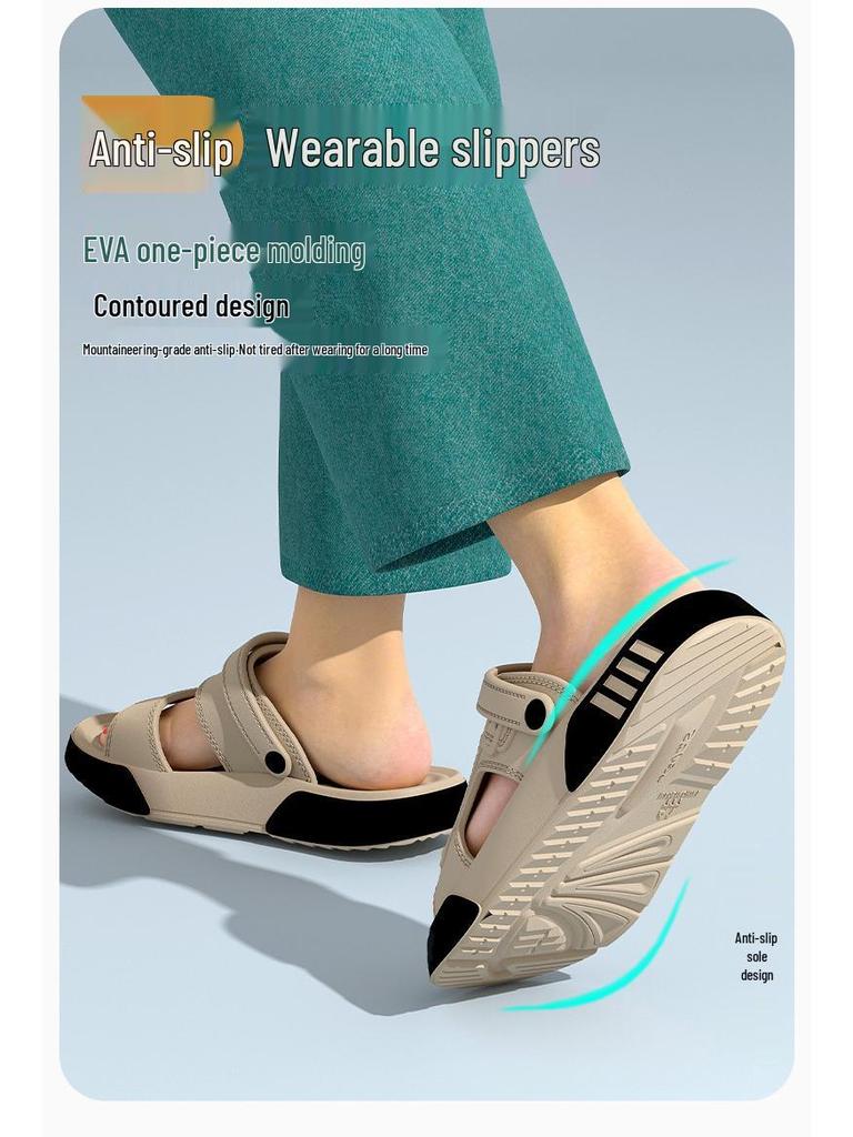 Мужские летние сандалии для вождения 2025: Износостойкая, Мягкая подошва, Двусторонняя, Нескользящая Повседневная обувь