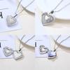 Stylish Pendant Necklace Heart Shaped Locket Collarbone Chain Adjustable Length Choker Fashionable Jewelry for Dates