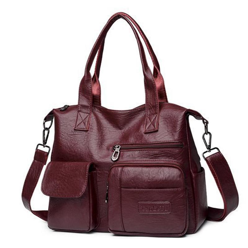 Yogodlns Сумка из мягкой кожи, женская винтажная сумка через плечо из искусственной кожи, сумка-мессенджер с несколькими карманами, женская сумка через плечо, сумки для мамы