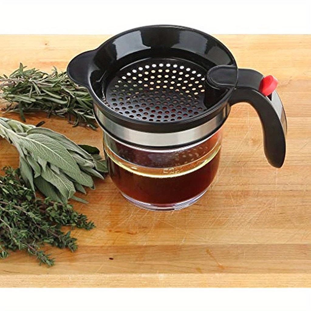 Пластиковый сепаратор жира на 4 чашки с легким нижним выпуском, сито для подливы, супов, соусов, обезжиренный бульонник