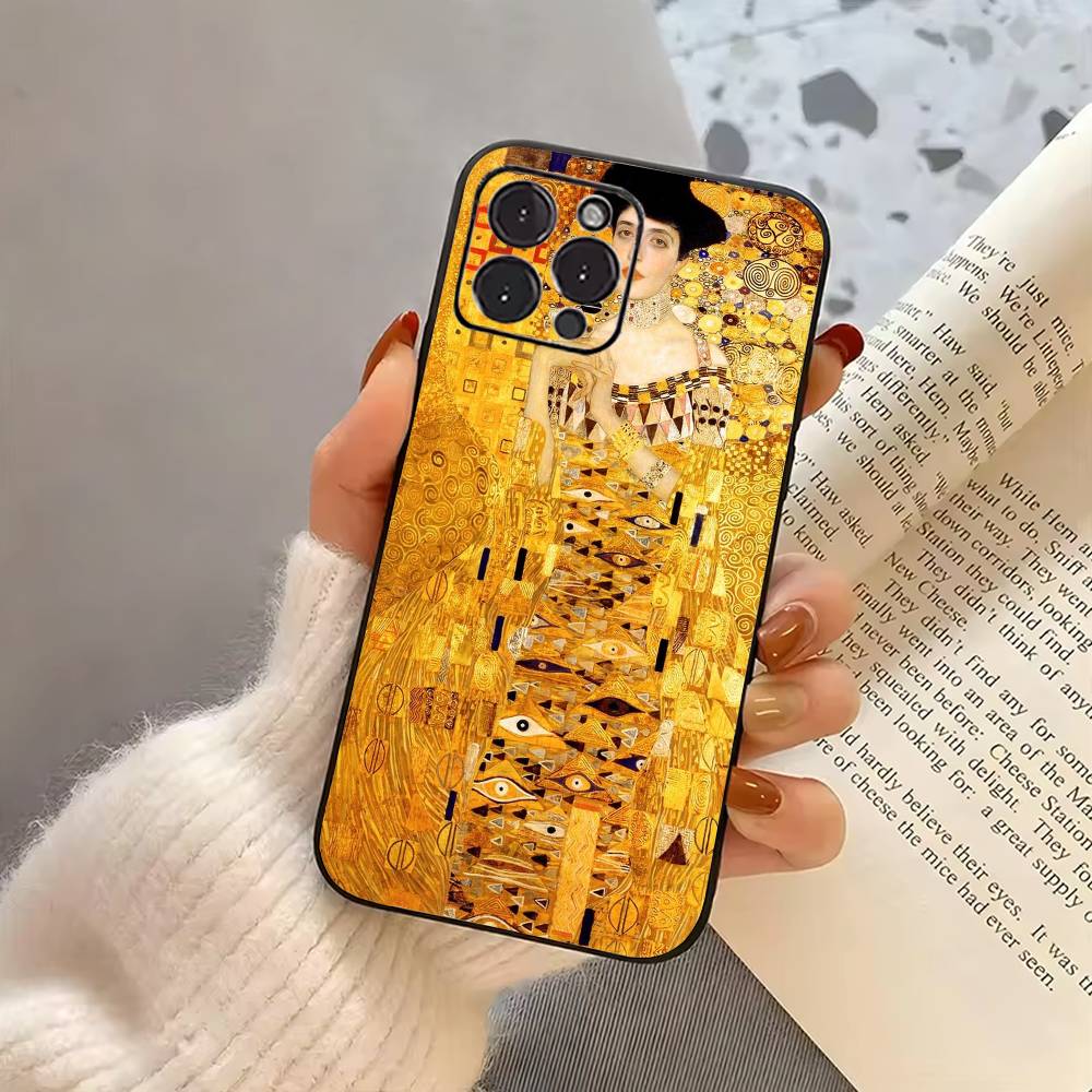 Чехол для телефона K-Kiss G-Gustav K-Klimt, силиконовый, мягкий, для IPhone 17 16 15 14 13 12 11 X XR Plus Pro Max Plus