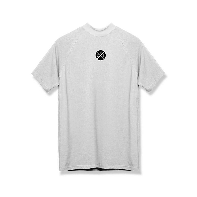 Muscleguys Летняя легкая удобная футболка мужская эластичная спортивная фитнес с коротким рукавом