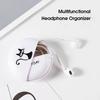 Коробка для хранения наушников, многофункциональный мини-мультяшный проводной кабель с защитой от падения, вращающийся чехол для переноски, аксессуары для наушников