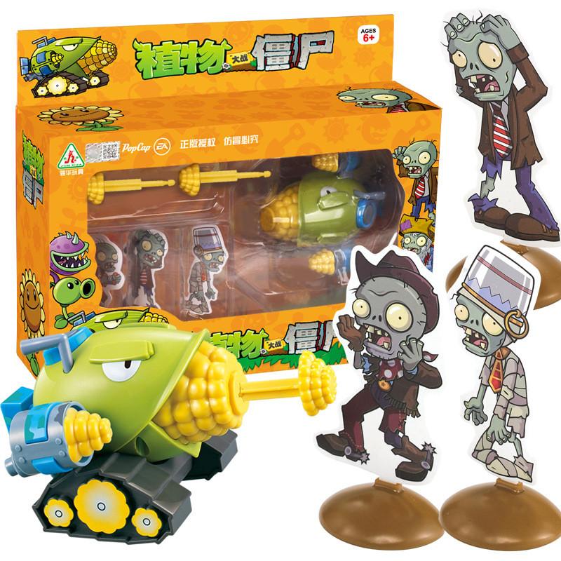Набор игрушечных машинок Plants Vs Zombies с функциями запуска и света для интерактивной игры детей